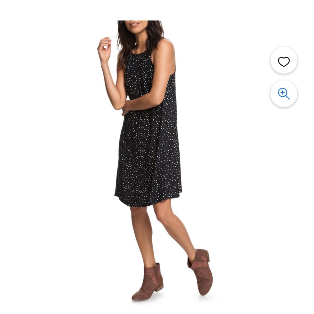 Roxy Womens Polka Dot Tank Dress Black and white 
Size US10